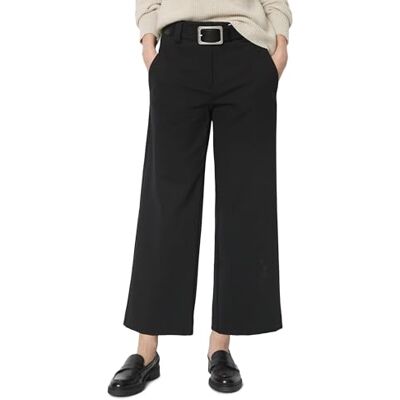 B01411910369 Marc O'Polo Damskie spodnie culotte z dodatkiem stretchu Wide Leg, czarne (Black), 32 B01411910369 Marc O'Polo Damskie spodnie culotte z dodatkiem stretchu Wide Leg, czarne (Black), 32