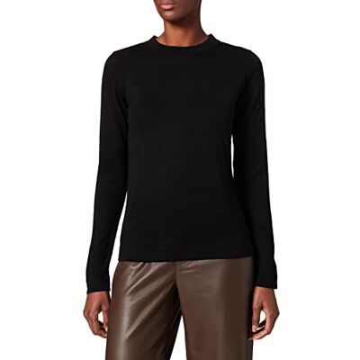 1100-004504 NA-KD Damski sweter z dzianiny, Schwarz, M 1100-004504 NA-KD Damski sweter z dzianiny, Schwarz, M