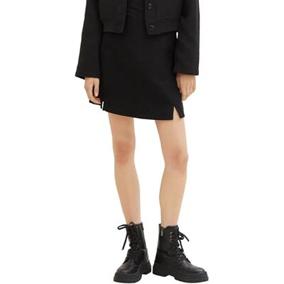 1039397 TOM TAILOR Denim Damska spódnica mini, 14482 – Deep Black, M 1039397 TOM TAILOR Denim Damska spódnica mini, 14482 – Deep Black, M