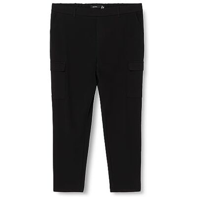 10233950 VERO MODA Damskie spodnie VMMAYA MR, luźne spodnie cargo NOOS, czarne, XXL/32, Schwarz, 32/L-XXL 10233950 VERO MODA Damskie spodnie VMMAYA MR, luźne spodnie cargo NOOS, czarne, XXL/32, Schwarz, 32/L-XXL