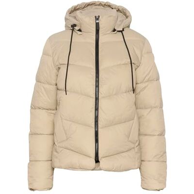 10508811 KAFFE Damska kurtka puffer wysoki kołnierz z kapturem długość hip zamek błyskawiczny regularny krój, Feather Gray, 38 10508811 KAFFE Damska kurtka puffer wysoki kołnierz z kapturem długość hip zamek błyskawiczny regularny krój, Feather Gray, 38
