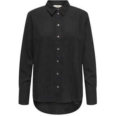 15318364-4478437 JDY SAY L/S Linen Loose Shirt WVN NOOS, czarny, S 15318364-4478437 JDY SAY L/S Linen Loose Shirt WVN NOOS, czarny, S