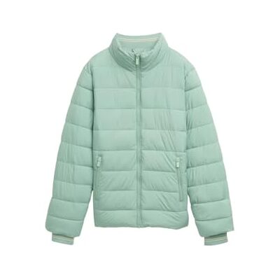 1044395 TOM TAILOR Kamizelka puffer z funkcją hydrofobową, zielona dust green, XS 1044395 TOM TAILOR Kamizelka puffer z funkcją hydrofobową, zielona dust green, XS