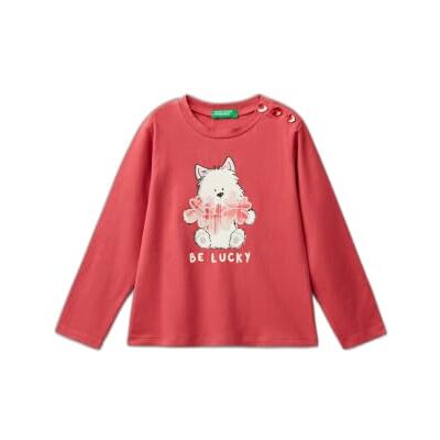 3P4ZG10FV United Colors of Benetton Koszulka M/L, Różowy, 3 anni 3P4ZG10FV United Colors of Benetton Koszulka M/L, Różowy, 3 anni