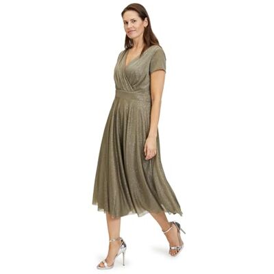 4876/4112 Vera Mont Sukienka damska, khaki/srebrny, 40 4876/4112 Vera Mont Sukienka damska, khaki/srebrny, 40