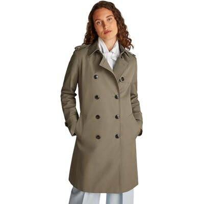 WW0WW42133GW932 TOMMY HILFIGER Damska bawełna DB Slim Fit Trencz WW0WW42133, brązowy, 32, Brązowy (Tundra Brown), 58 WW0WW42133GW932 TOMMY HILFIGER Damska bawełna DB Slim Fit Trencz WW0WW42133, brązowy, 32, Brązowy (Tundra Brown), 58