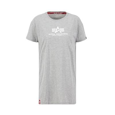 116055-230 Alpha Industries Basic T Long T-Shirt dla kobiet Greyheather/White 116055-230 Alpha Industries Basic T Long T-Shirt dla kobiet Greyheather/White