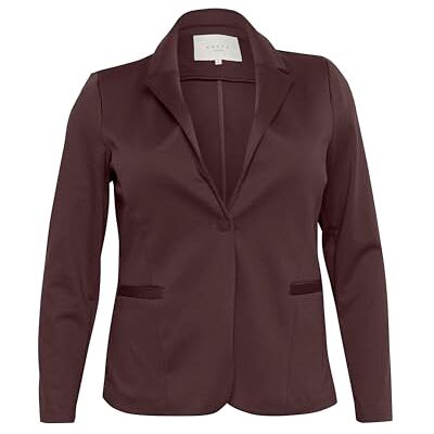 10582130 Kaffe Curve Plus Size damska marynarka z długim rękawem pojedynczy guzik z przodu Jersey, Krówka, L Grande taille 10582130 Kaffe Curve Plus Size damska marynarka z długim rękawem pojedynczy guzik z przodu Jersey, Krówka, L Grande taille