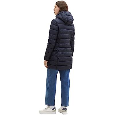1038551 Lekki, pikowany płaszcz damski TOM TAILOR Denim z kapturem, 10668-niebieski kapitan nieba, XS 1038551 Lekki, pikowany płaszcz damski TOM TAILOR Denim z kapturem, 10668-niebieski kapitan nieba, XS