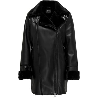 15325995 ONLY OnlMARIAM Bonded Coat OTW płaszcz damski, czarny, XS, czarny, XS 15325995 ONLY OnlMARIAM Bonded Coat OTW płaszcz damski, czarny, XS, czarny, XS
