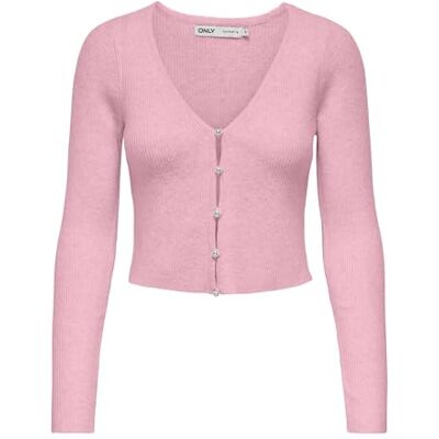 15334914-4981601 ONLY Onlrica Life Ls Vneck Pearl KNT kardigan, Romance Rose, XS 15334914-4981601 ONLY Onlrica Life Ls Vneck Pearl KNT kardigan, Romance Rose, XS