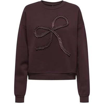 15363821-4911274 Onlelisanna pudełko z okrągłym dekoltem SWT, dekadencka czekolada, S 15363821-4911274 Onlelisanna pudełko z okrągłym dekoltem SWT, dekadencka czekolada, S