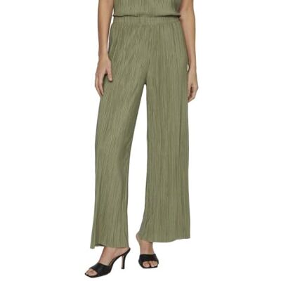 14089681 Vila Damskie spodnie Viplisa Hw Wide Pants-Noos, khaki-zielony (Oil Green), XXL 14089681 Vila Damskie spodnie Viplisa Hw Wide Pants-Noos, khaki-zielony (Oil Green), XXL