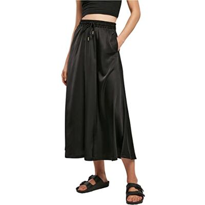 TB5005 Urban Classics Ladies Satin Midi Skirt damska d?uga spódnica czarna Basics, Streetwear, czarny, XS TB5005 Urban Classics Ladies Satin Midi Skirt damska d?uga spódnica czarna Basics, Streetwear, czarny, XS