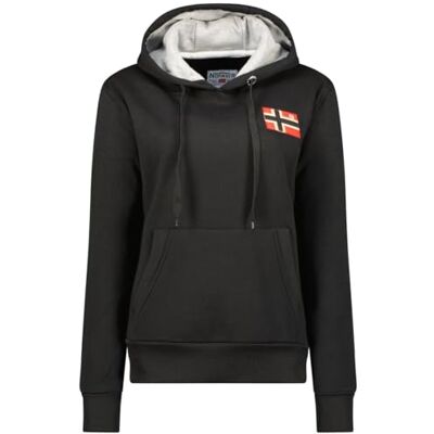 WW6141F/GN Geographical Norway Geniferama Lady Damska bluza z kapturem z kieszeniami kangur ciepła bluza z długim rękawem damska kurtka z kapturem Wiosna Lato Jesień Zima (czarny L), czarny, L WW6141F/GN Geographical Norway Geniferama Lady Damska bluza z kapturem z kieszeniami kangur ciepła bluza z długim rękawem damska kurtka z kapturem Wiosna Lato Jesień Zima (czarny L), czarny, L