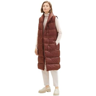 1038752 TOM TAILOR Damska długa kamizelka ze stójką, 30337 Raisin, M 1038752 TOM TAILOR Damska długa kamizelka ze stójką, 30337 Raisin, M