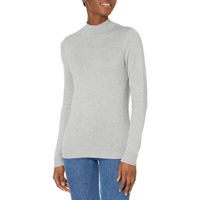 AE1896368-LGH-XXL Amazon Essentials Damski lekki sweter typu Mockneck (dostępny w dużych rozmiarach), jasnoszary wrzos, XXL AE1896368-LGH-XXL Amazon Essentials Damski lekki sweter typu Mockneck (dostępny w dużych rozmiarach), jasnoszary wrzos, XXL