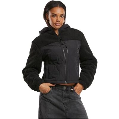 TB7071 Urban Classics Damska kurtka przej?ciowa Sherpa Crinkle Nylon Mix Jacket, lekka kurtka pikowana Sherpa dla kobiet, lu?ny krój, rozmiary XS-5XL, czarny/czarny, 4XL TB7071 Urban Classics Damska kurtka przej?ciowa Sherpa Crinkle Nylon Mix Jacket, lekka kurtka pikowana Sherpa dla kobiet, lu?ny krój, rozmiary XS-5XL, czarny/czarny, 4XL