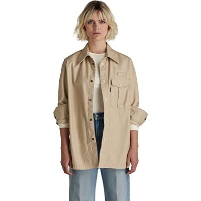 D21466-C960-C531 G-STAR RAW Damska koszulka Naval Collar Overshirt 2.0, beżowy/khaki (Westpoint Khaki C960-c531), XS D21466-C960-C531 G-STAR RAW Damska koszulka Naval Collar Overshirt 2.0, beżowy/khaki (Westpoint Khaki C960-c531), XS