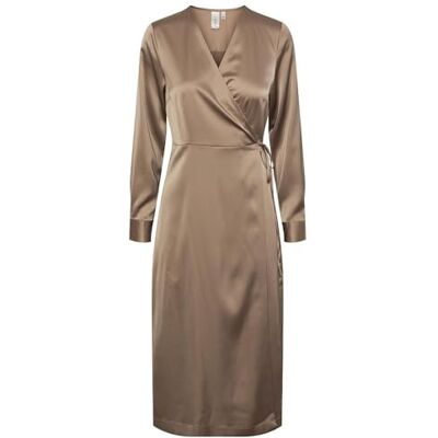 26030740 Y.A.S Yaspella Ls Wrap Midi Dress S. Noos, Fungi, XXL 26030740 Y.A.S Yaspella Ls Wrap Midi Dress S. Noos, Fungi, XXL