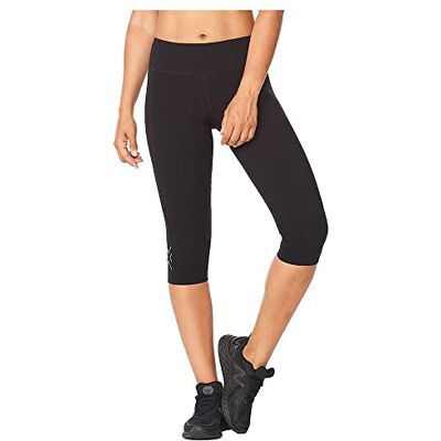 WA6365b-BLK/SIL-ST ShiSyan 2xu Mid Rise Compression 3/4 Tights S WA6365b-BLK/SIL-ST ShiSyan 2xu Mid Rise Compression 3/4 Tights S