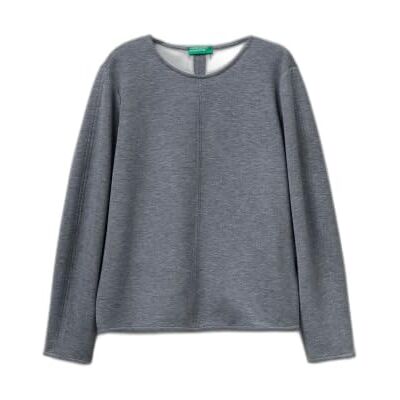 3QAFD10AU United Colors of Benetton Damska bluza bez kaptura, Szary, S 3QAFD10AU United Colors of Benetton Damska bluza bez kaptura, Szary, S