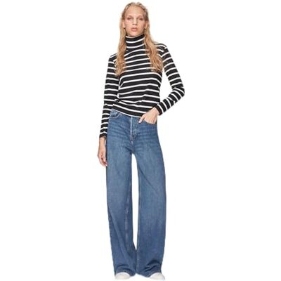 81022-60016-14164 LTB Jeans Damski sweter Carin wielokolorowy z mieszanki bawełny rozmiar XS, Black White Alyssum Str 14164, XS 81022-60016-14164 LTB Jeans Damski sweter Carin wielokolorowy z mieszanki bawełny rozmiar XS, Black White Alyssum Str 14164, XS