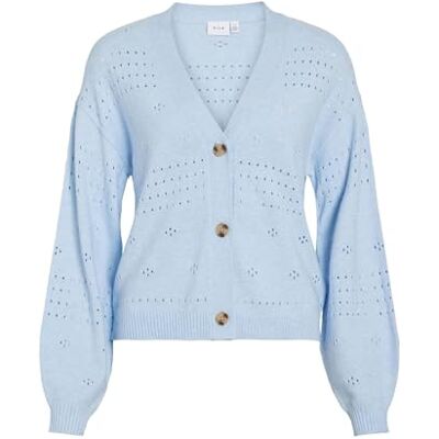 14102703-4643007 Vila Damski Viril V-Neck L/S Knit Cardigan-Noos, Kentucky Blue, S 14102703-4643007 Vila Damski Viril V-Neck L/S Knit Cardigan-Noos, Kentucky Blue, S