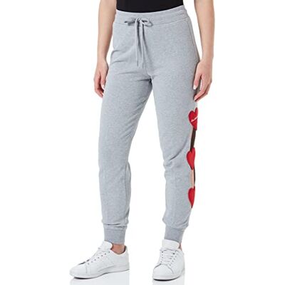 W 1 588 80 M 4266 Love Moschino Damskie spodnie typu jogger, krój regularny, Melanż jasnoszary, 40 W 1 588 80 M 4266 Love Moschino Damskie spodnie typu jogger, krój regularny, Melanż jasnoszary, 40