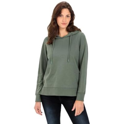309393/2F70 camel active Damska bluza z kapturem z czystej bawełny, zielony, S 309393/2F70 camel active Damska bluza z kapturem z czystej bawełny, zielony, S