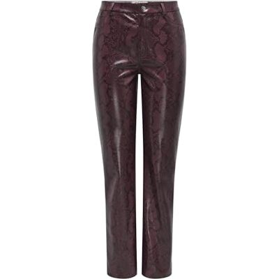 15328138 ONLAZULA HW STR Snake Pant PNT, Syrah/Szczegóły: Black Snake, (M) W / 32L 15328138 ONLAZULA HW STR Snake Pant PNT, Syrah/Szczegóły: Black Snake, (M) W / 32L