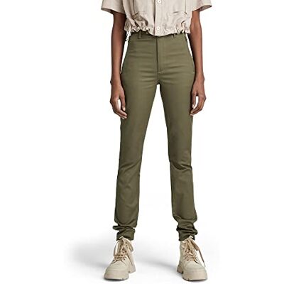 D19141-C105-B230 G-STAR RAW Szorty damskie Weld High Waist Skinny Chino, Grün (Shadow Olive C105-b230), 24W x 32L D19141-C105-B230 G-STAR RAW Szorty damskie Weld High Waist Skinny Chino, Grün (Shadow Olive C105-b230), 24W x 32L