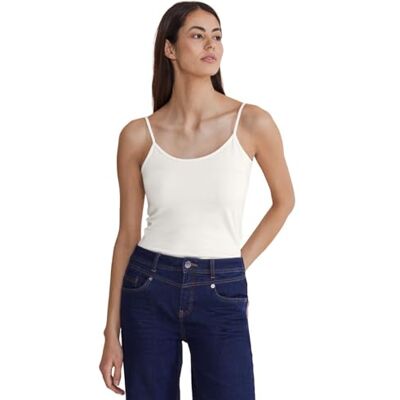 4063056982542 Street One Damska koszulka basic Straps Top, Off White, 44 4063056982542 Street One Damska koszulka basic Straps Top, Off White, 44