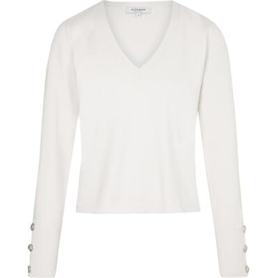 242-MGOLD Morgan Sweter z krótkim rękawem V-Neck z długim rękawem, Średni szary, S 242-MGOLD Morgan Sweter z krótkim rękawem V-Neck z długim rękawem, Średni szary, S