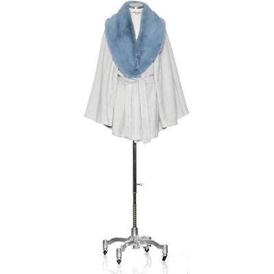Möve Cashmere & Cotton Cape z odpinanym kołnierzem ze sztucznego futra, one size, z 85% bawełny / 12% modal, 3% kaszmiru, moonlight Möve Cashmere & Cotton Cape z odpinanym kołnierzem ze sztucznego futra, one size, z 85% bawełny / 12% modal, 3% kaszmiru, moonlight