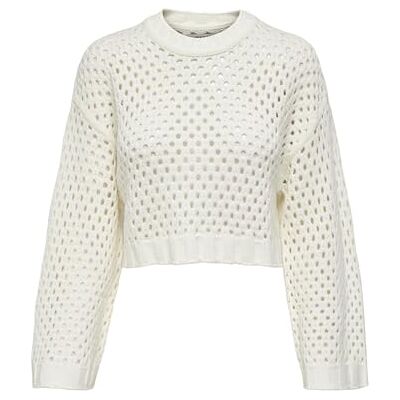15300575-4288488 ONLY Onlsmilla damski sweter z dzianiny L/S KNT Noos, Marshmallow, S 15300575-4288488 ONLY Onlsmilla damski sweter z dzianiny L/S KNT Noos, Marshmallow, S