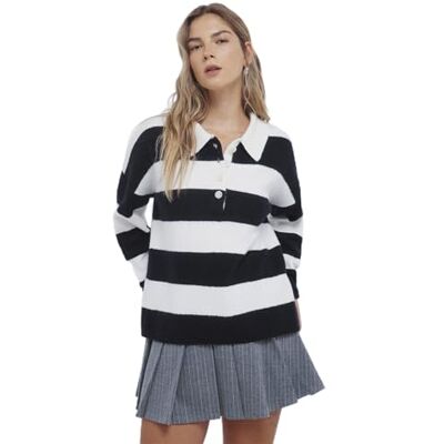 1332645 Springfield LS Koszulka polo z haftem, niebieska, M damska 1332645 Springfield LS Koszulka polo z haftem, niebieska, M damska