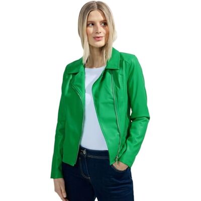 B212111 Cecil Damska kurtka TOS Pu Biker Jacket, zielony (Celery Green), L B212111 Cecil Damska kurtka TOS Pu Biker Jacket, zielony (Celery Green), L