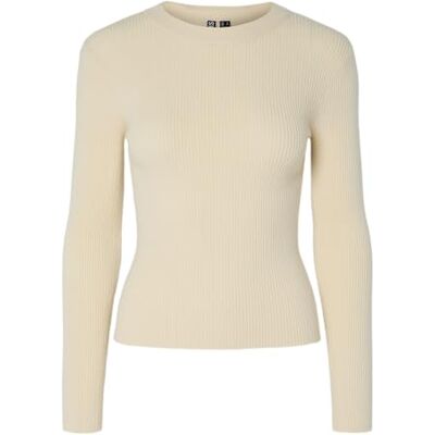 17158955-4803153 PIECES Pcmira New Ls O-Neck Knit Noos Bc, brzoza, M 17158955-4803153 PIECES Pcmira New Ls O-Neck Knit Noos Bc, brzoza, M