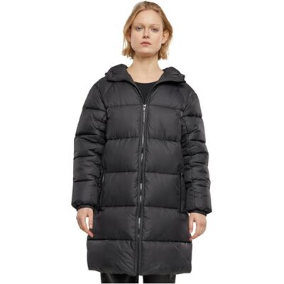 TB7005 Urban Classics Damska kurtka zimowa damska Long Puffer Coat, d?uga kurtka puchowa z kapturem, zimowa pikowana kurtka dla kobiet, czarny, L TB7005 Urban Classics Damska kurtka zimowa damska Long Puffer Coat, d?uga kurtka puchowa z kapturem, zimowa pikowana kurtka dla kobiet, czarny, L