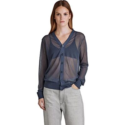 D21652-D140-863 G-STAR RAW Damski kardigan z dzianiny, Niebieski (Fantem Blue ), XL D21652-D140-863 G-STAR RAW Damski kardigan z dzianiny, Niebieski (Fantem Blue ), XL
