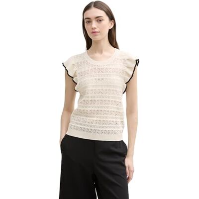 1046678 TOM TAILOR Denim Damski sweter, 10332 – Off White, XL 1046678 TOM TAILOR Denim Damski sweter, 10332 – Off White, XL