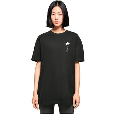 MP0008451 Merchcode Damski T-shirt Ladies Love In The Air Oversized Boyfriend Tee, Oversized Fit, bawełna 100%, XXL, czarny, XXL MP0008451 Merchcode Damski T-shirt Ladies Love In The Air Oversized Boyfriend Tee, Oversized Fit, bawełna 100%, XXL, czarny, XXL