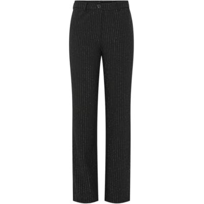 17154252 PCPARKER HW Pants, Czarny/szczegóły: srebrny lurex, L 17154252 PCPARKER HW Pants, Czarny/szczegóły: srebrny lurex, L