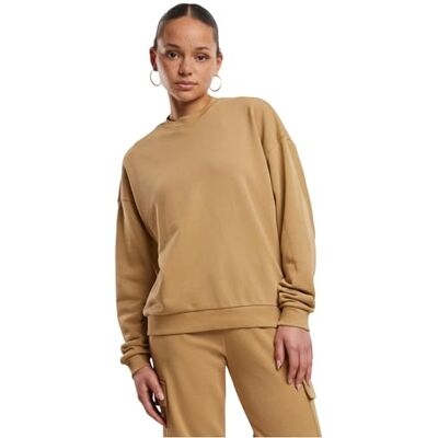 TB6855 Urban Classics Damska bluza damska oversized Light Terry Crewneck, beżowy (Unionbei), XXL TB6855 Urban Classics Damska bluza damska oversized Light Terry Crewneck, beżowy (Unionbei), XXL