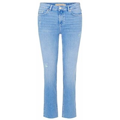 17112589 PIECES Damskie Pcdelly Mw Straight Electric Blue Bc Spodnie Damskie Jeansy, Light Blue Denim, M EU 17112589 PIECES Damskie Pcdelly Mw Straight Electric Blue Bc Spodnie Damskie Jeansy, Light Blue Denim, M EU