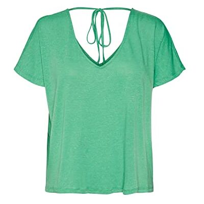10281911 VERO MODA Damska koszulka Vmmarijune Ss Deep V-Neck Top JRS, jasnozielony, XS 10281911 VERO MODA Damska koszulka Vmmarijune Ss Deep V-Neck Top JRS, jasnozielony, XS
