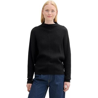 1044667 TOM TAILOR Denim Sweter damski, 14482 – Deep Black, XXL 1044667 TOM TAILOR Denim Sweter damski, 14482 – Deep Black, XXL
