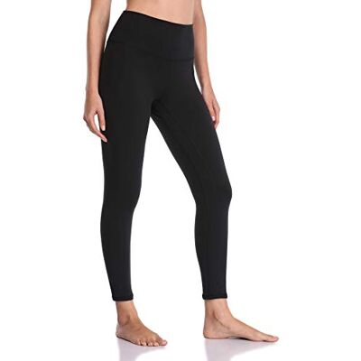 Leggings YUNOGA Damskie ultramiękkie, bezszwowe legginsy z wysokim stanem, kontrola brzucha, spodnie do jogi, Czarny, M Leggings YUNOGA Damskie ultramiękkie, bezszwowe legginsy z wysokim stanem, kontrola brzucha, spodnie do jogi, Czarny, M