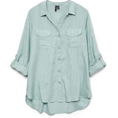 10321777-4739277 VERO MODA Vmbumpy Ls Glitter koszulka damska WVN Ga Noos, Gray Mist, S 10321777-4739277 VERO MODA Vmbumpy Ls Glitter koszulka damska WVN Ga Noos, Gray Mist, S